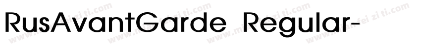 RusAvantGarde Regular字体转换